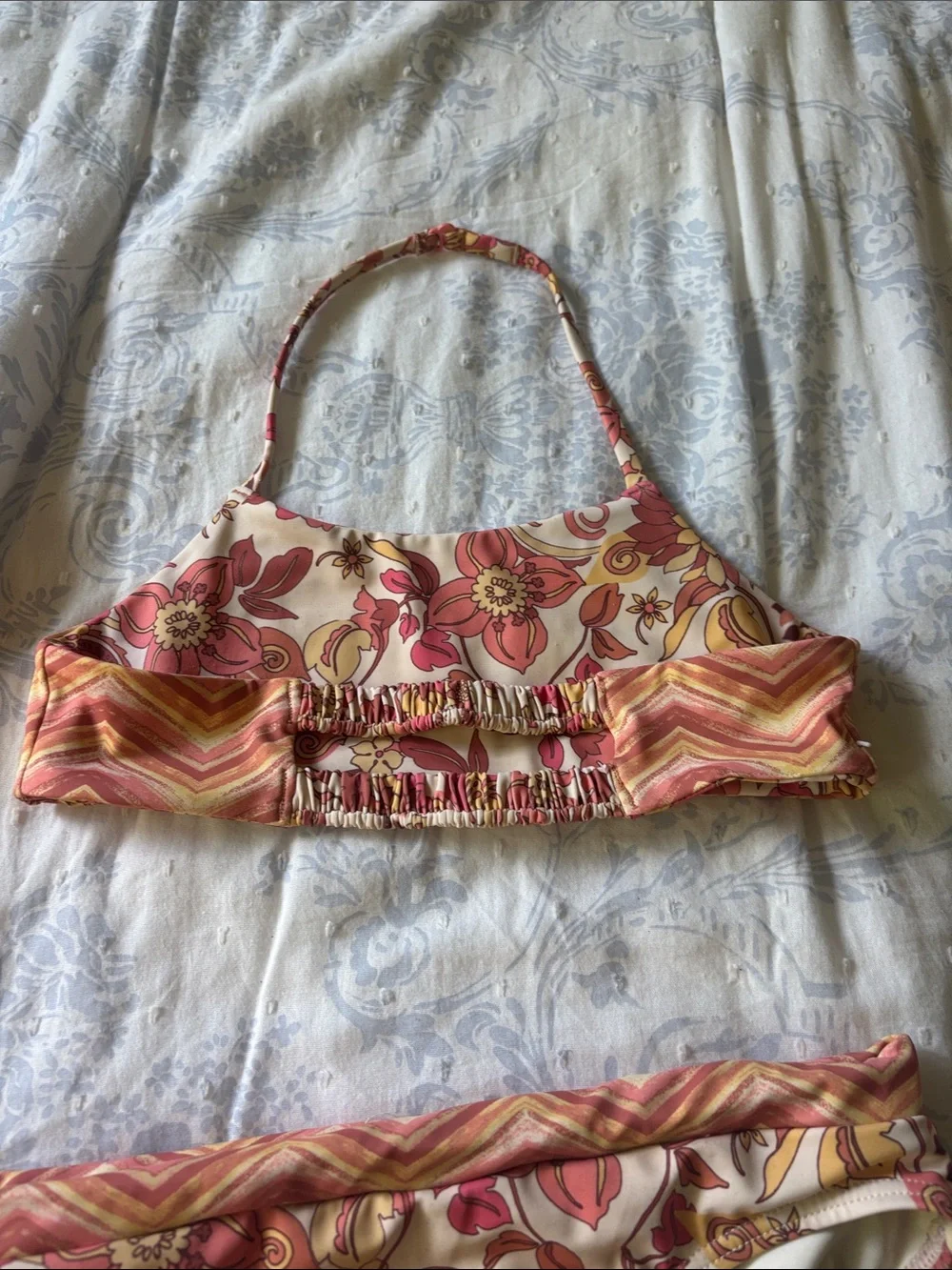Floral Pink & Yellow girls  Bikini Set
